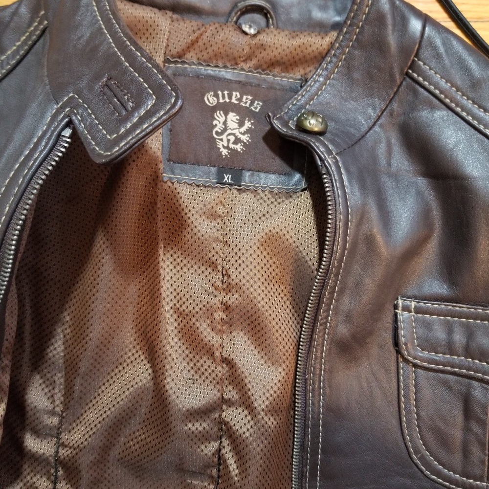 Chocolate Leather Jacket - Picture 3 of 5